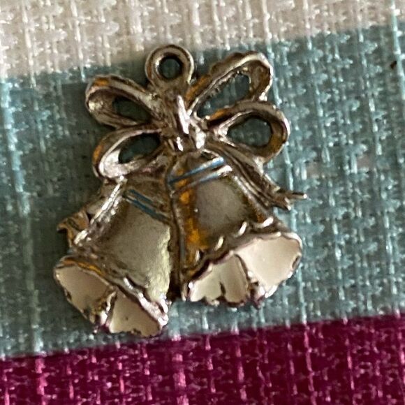 VINTAGE WEDDING Bells SS charm for bracelet - Picture 1 of 3